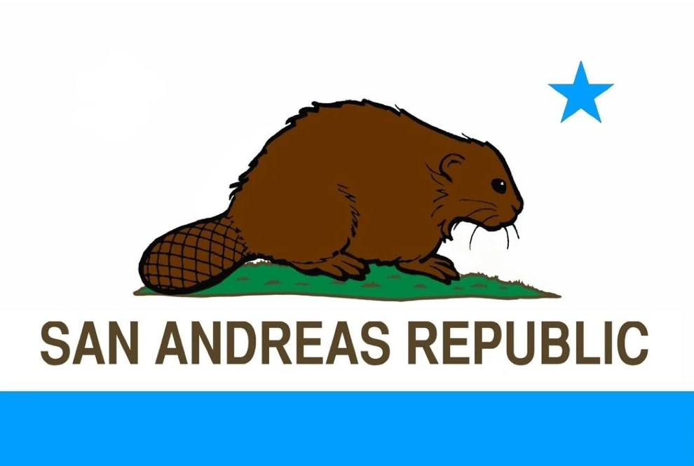 Le drapeau du San Andreas.