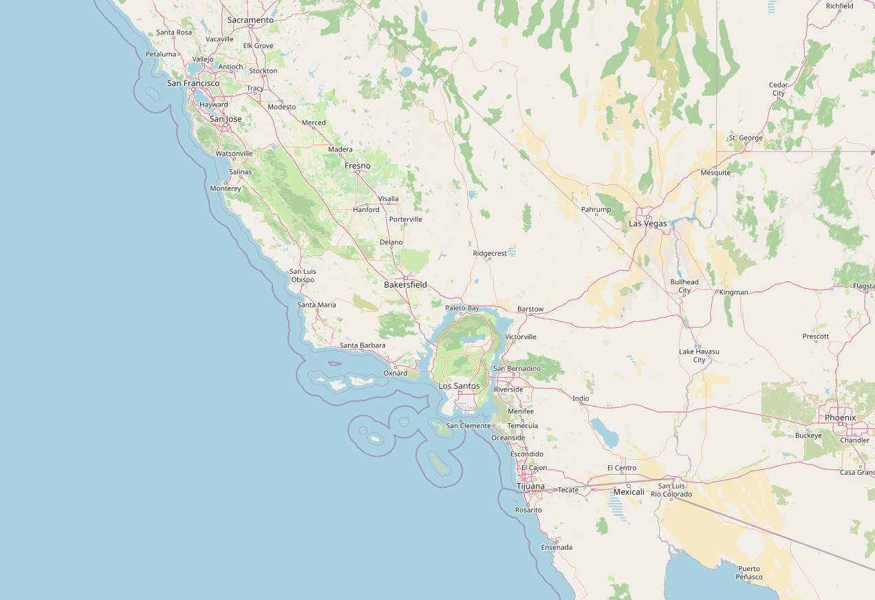 Carte de l'État de San Andreas